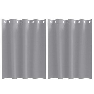 vidaXL M&ouml;rkl&auml;ggningsgardiner med Ringar 2 pcs Ljusgr&aring; 140 x 140 cm