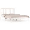 vidaXL S&auml;ngram vit massiv furu 120x190 cm