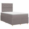 vidaXL Kontinentals&auml;ng med madrass Taupe 120 x 190 cm Tyg