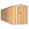 vidaXL Tr&auml;dg&aring;rdsskjul ljusbrun 192x689x223 cm galvaniserat st&aring;l