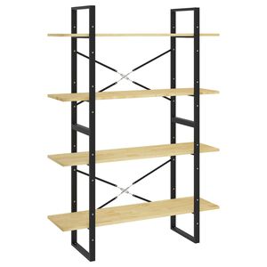 vidaXL Bokhylla 4 hyllplan 100x30x140 cm massiv furu