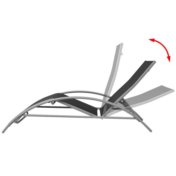 vidaXL Sols&auml;ng aluminium svart