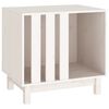 vidaXL Hundkoja vit 60x45x57 cm massiv furu