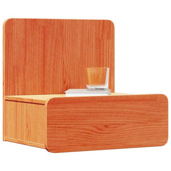 vidaXL S&auml;ngbord med l&aring;da Vaxbrun 44 x 32,5 x 40 cm Massiv furu