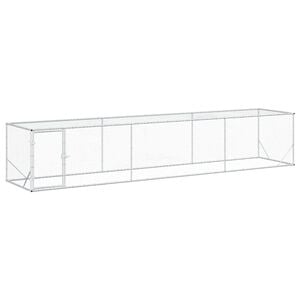 vidaXL H&ouml;nsg&aring;rd Silver 500 x 100 x 100 cm Galvaniserat st&aring;l