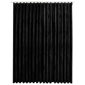 vidaXL M&ouml;rkl&auml;ggningsgardin med krokar svart 290x245 cm