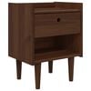 vidaXL S&auml;ngbord BILBAO M&ouml;rk karamell 45 x 35 x 59 cm