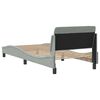vidaXL Bed Frame "Dover" Light Grey 90x190 cm Velvet