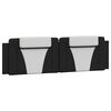 vidaXL Bed "Viana" with Mattress Black and White 180x200 cm Faux Leather
