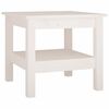 vidaXL Soffbord vitt 45x45x40 cm massivt tr&auml; furu