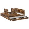 vidaXL Förvaringssängram med låda Rökt ek 200 cm Konstruerat trä