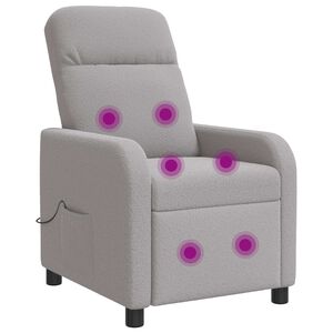 vidaXL Massagef&aring;t&ouml;lj Ljusgr&aring; Boucl&eacute;