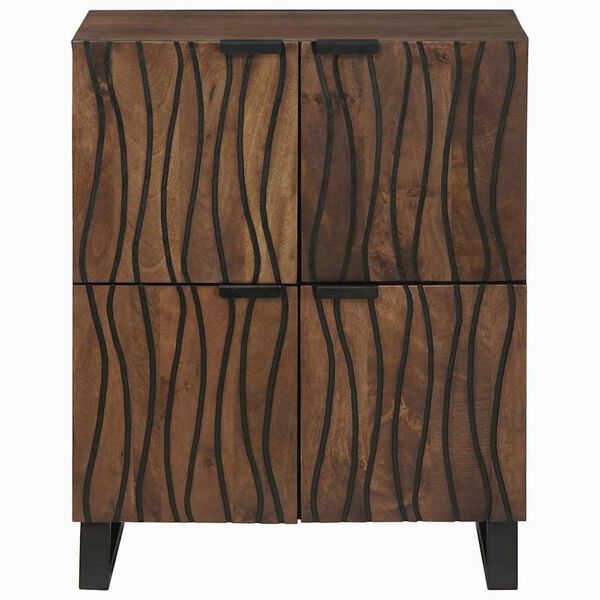 vidaXL Medielagringssk&aring;p och hyllor Brun 60 x 33.5 x 75 cm