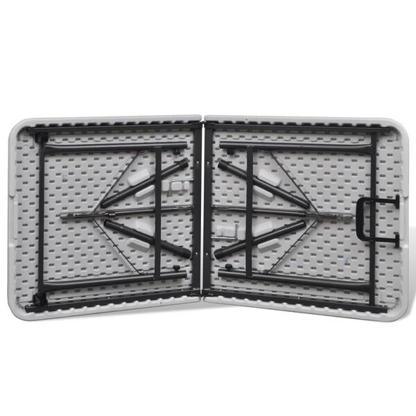 vidaXL Hopf&auml;llbart tr&auml;dg&aring;rdsbord 122 cm HDPE vit