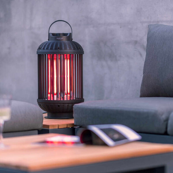 Sunred Bordsv&auml;rmare Indox 1200 W halogen svart