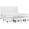 vidaXL Rams&auml;ng med madrass vit 200x200 cm konstl&auml;der
