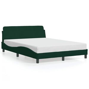 vidaXL Bed Frame "Dover" Dark Green 120x200 cm Velvet
