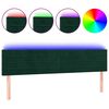 vidaXL S&auml;nggavel LED m&ouml;rkgr&ouml;n 180x5x78/88 cm sammet