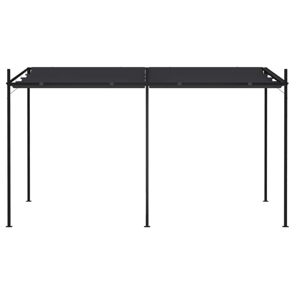 vidaXL Paviljong med infällbart tak 400x300x233 cm antracit
