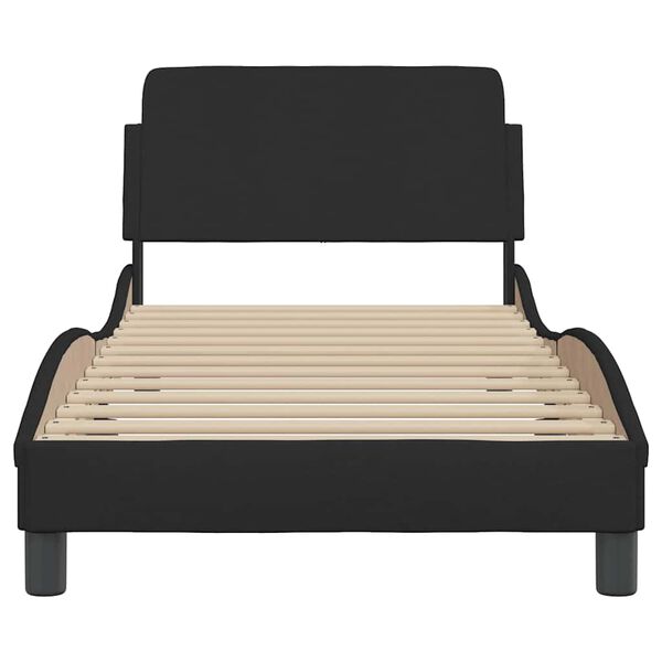vidaXL Bed Frame with Headboard "Dover" Black 80x200 cm Fabric