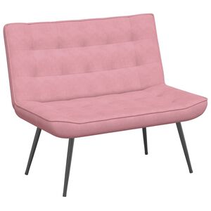 vidaXL B&auml;nk rosa 110x74x84 cm sammet
