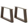 vidaXL Soffbordsben V-formade 2 st naturst&aring;l 60x(30-31,3) cm st&aring;l