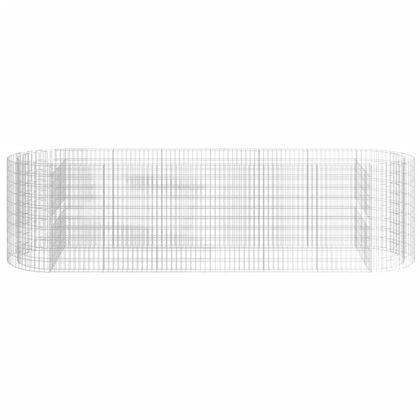 vidaXL Planteringsgabion galvaniserat j&auml;rn 400x100x100 cm