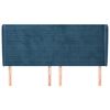 vidaXL S&auml;nggavel med kanter m&ouml;rkbl&aring; 183x23x118/128 cm sammet