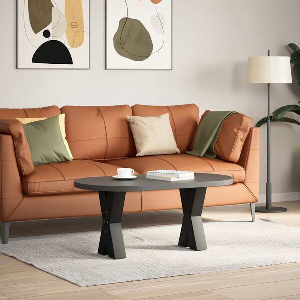 vidaXL Soffbordsben X-formade 2 st svarta 28x(42-43) cm st&aring;l