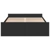 vidaXL Sängram med lådor svart 120x190 cm konstruerat trä