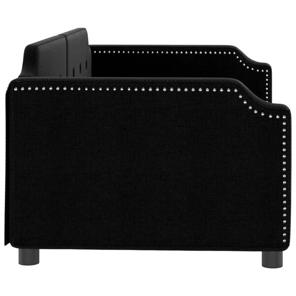 vidaXL Dagb&auml;dd svart 90x200 cm tyg