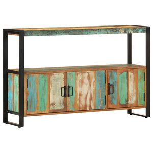 vidaXL Sk&auml;nk 120x30x75 cm massivt &aring;tervunnet tr&auml;