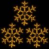 vidaXL Sn&ouml;flinga ljusslinga med LED 3 st varmvit 59x59 cm