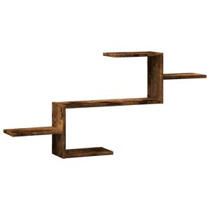 vidaXL V&auml;gghylla r&ouml;kf&auml;rgad ek 104x15x49 cm konstruerat tr&auml;
