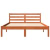 vidaXL S&auml;ngram utan madrass vaxbrun 135x190 cm massiv furu