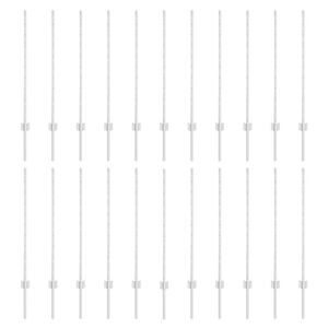 vidaXL Inb&auml;ddad staketpost 22 st Silver 140 cm Pulverlackerat st&aring;l