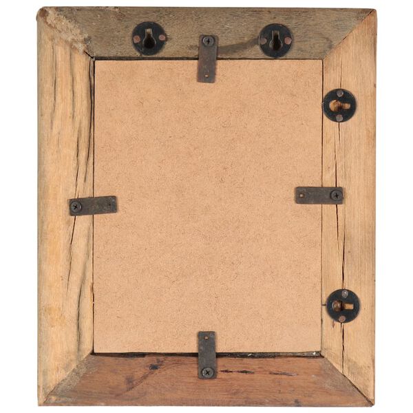 vidaXL Fotoramar 2 st 25x30 cm massivt återvunnet trä och glas