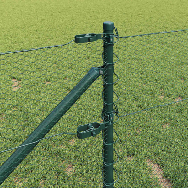 vidaXL St&auml;ngselstolpe Gr&ouml;n 25 x 0,6 m (13 mm n&auml;t) St&aring;l och PVC