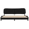 vidaXL Bed Frame without Mattress "Hvar" Black 200x200 cm Fabric