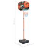 vidaXL Flyttbar basketkorg justerbar 109-141 cm
