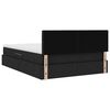 vidaXL F&ouml;rvaringss&auml;ng med LED med madrass Svart 140 x 200 cm tyg
