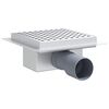 vidaXL Prickig duschavlopp Silver 15 x 15 cm Rostfritt St&aring;l 304
