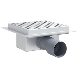 vidaXL Prickig duschavlopp Silver 15 x 15 cm Rostfritt St&aring;l 304