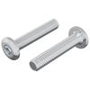 vidaXL Huvudl&aring;s Skruv 2 st Silver M6 x 30 mm St&aring;l