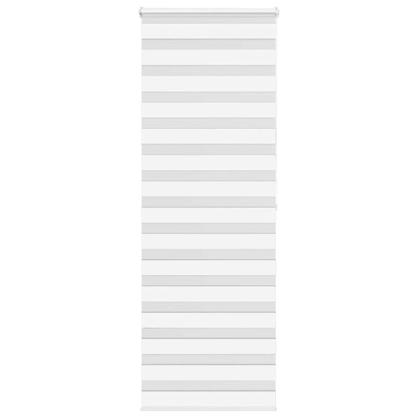 vidaXL Rullgardin zebra vit 70x200 cm tyg bredd 65,9 cm polyester