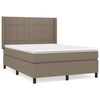 vidaXL Rams&auml;ng med madrass taupe 140x190 cm tyg
