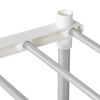vidaXL Tubular Shelf med lagring Vit 86 x 27 x 90 cm Aluminium