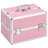 vidaXL Sminkl&aring;da 22x30x21 cm rosa aluminium