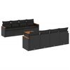 vidaXL Patio Sofa Set 8-sits Black