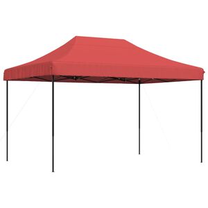 vidaXL Pop-Up hopfällbart partytält 410x279x315 cm vinröd